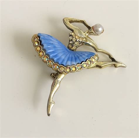 miu miu ballerina brooch|Miu Miu Crystal & Faux Peal Ballerina Brooch .